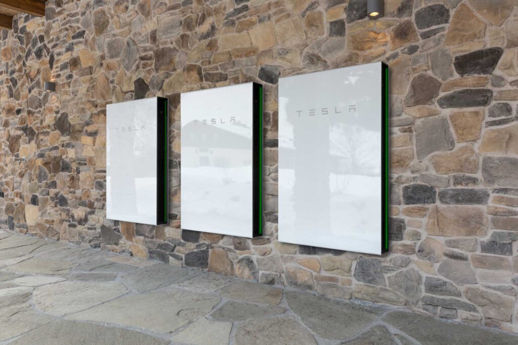 Closeup on solar battery backup system, Tesla powerwall 3.